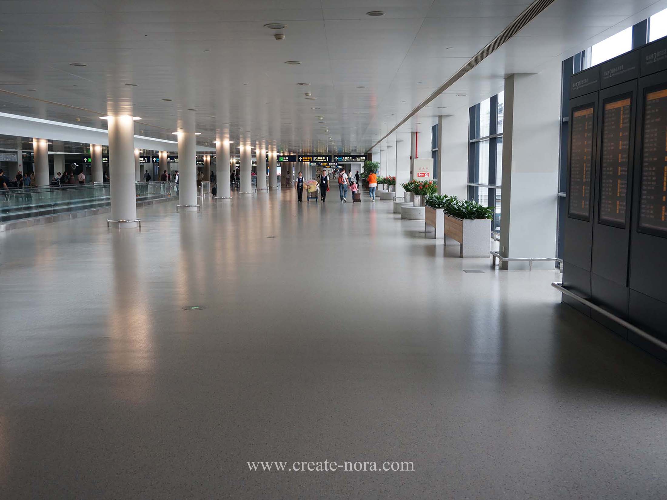 the photo of nora rubber flooring in Pudong International Airport Terminal 2 3